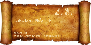 Lakatos Márk névjegykártya